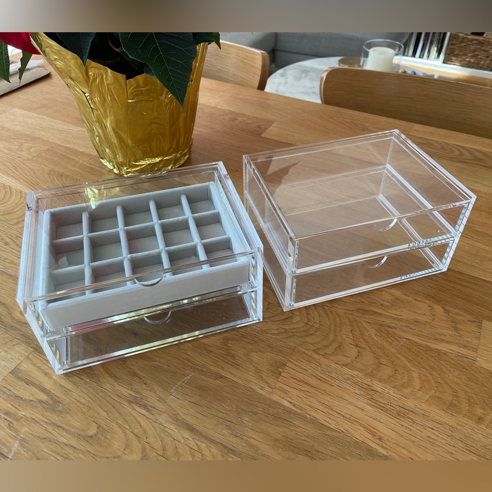 2 MUJI Acrylic Stackable Organizers